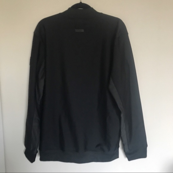 Civil Society Zip Up Bomber Track Jacket Men’s XL Black Gray Contemporary - Picture 8 of 13